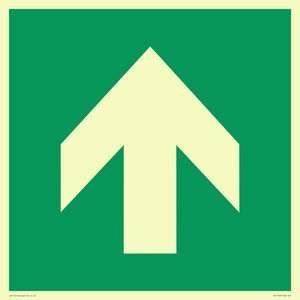 E907 Safe condition: Up / forwards arrow (90 deg supplimentary)